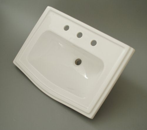 Toto LT781.8#01 Clayton 8 Inch Widespread Self-Rimming Bathroom Sink Cotton White