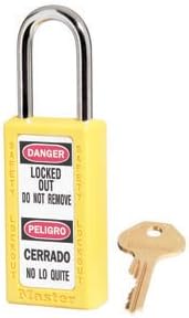 Master Lock 411YLW Safety Lockout Padlock Yellow 6 Pack