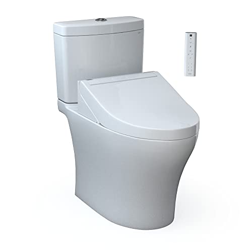 TOTO MW4463084CEMFGN#01 Aquia IV Dual Flush Elongated Toilet with C5 Washlet Seat Cotton White