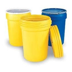 Eagle 1601M Lab Pack Open Head Poly Drum 30 Gallon Yellow Locking Ring