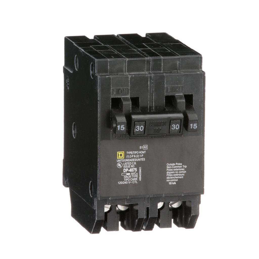 Square D HOMT1515230 120/240 Volt 15 Amp Miniature Circuit Breaker