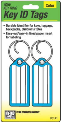 HY-KO Hy-ko Prod Co KC141 Key Id Tag Wire Ring 2 Pack