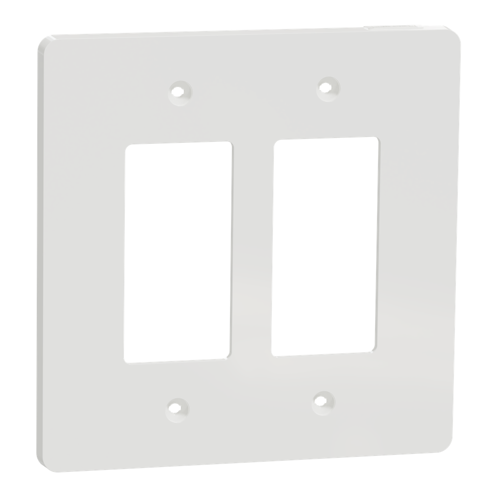 Square D SQWS141002WH Cover Frame, X Series, Power: 2-gang, Replacement MPN: SQWS141002WH