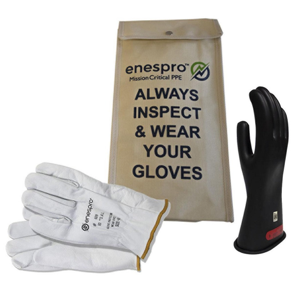 NATIONAL SAFETY APPAREL National Safety Apparel KITGC0B08 Class 0 Glove Kit Size 8