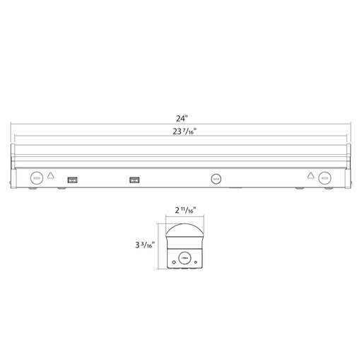 RAB LIGHTING Rab Lighting SR2/E Led Strip 19/15/11/7/4W (2ft)