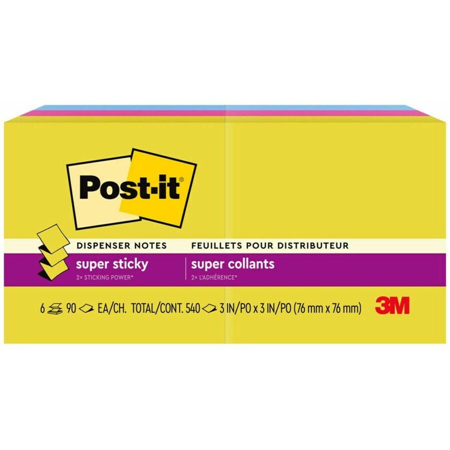 3M 3M MMMR3306SSJOY Post-it Super Sticky Pop-up Notes 3 in x 3 in 6 Pack R330-6SSJOY