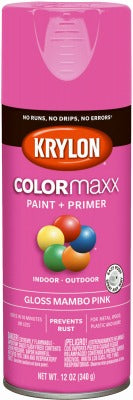 KRYLON Krylon K05528007 Mambo Pink Gloss Spray Paint 12 Oz