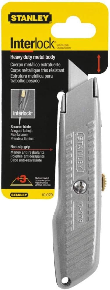 STANLEY Stanley 10-079 Stainless Steel Retractable Blade Utility Knife (6 in / Pack of 6) 11-921