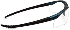 MCR Safety DL310AF Safety Glasses Anti-Fog Clear Lens Blue Metallic Frame