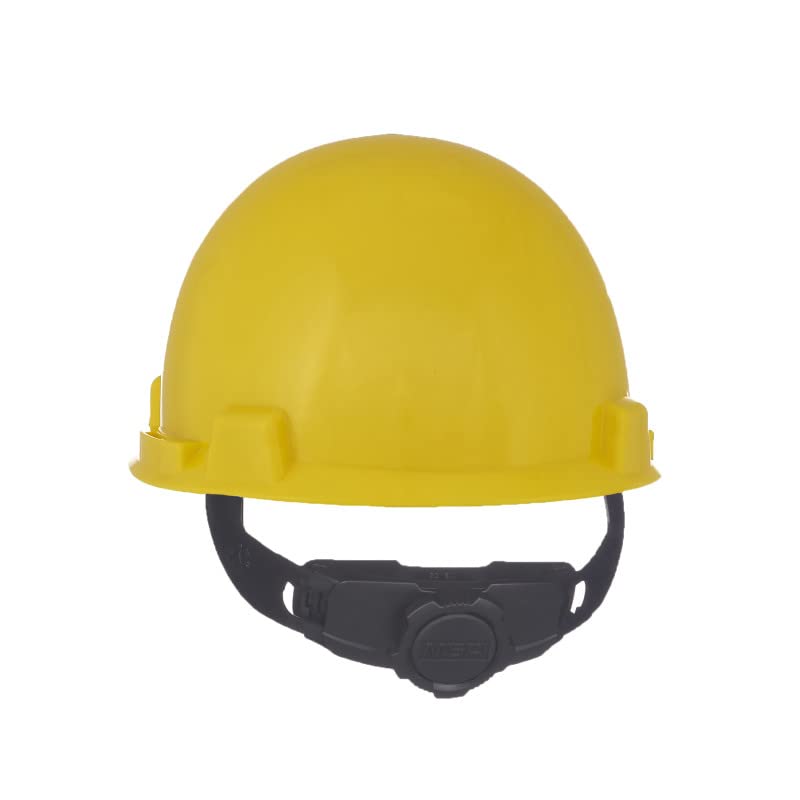 MSA 10074069 SmoothDome Cap Style Safety Hard Hat Fas-Trac III Polyethylene Yellow