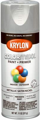 Krylon K05587007 Colormaxx Paint + Primer Spray Paint 11 oz Aluminum Metallic Pack of 6