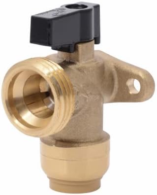 SharkBite 25560LF Push-To-Connect Washing Machine Angle Valve, Brass, 1/2 x 3/4-In. - Quantity 6