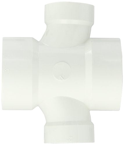 Spears P429-338 PVC DWV Double Sanitary Tee 3X3X2X2