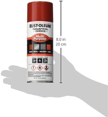 Rust-Oleum 1660830 1600 Multi-Purpose Gloss 12 OZ. Spray OSHA Safety Red