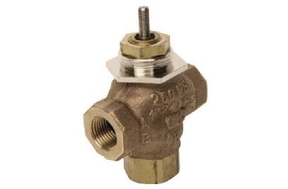 Schneider Electric VB-7313-0-4-09 Series Vb-7000 Three-Way Globe Valve Body, Npt Threaded, Mixing, Brass Plug, 1-1/4 Port Size