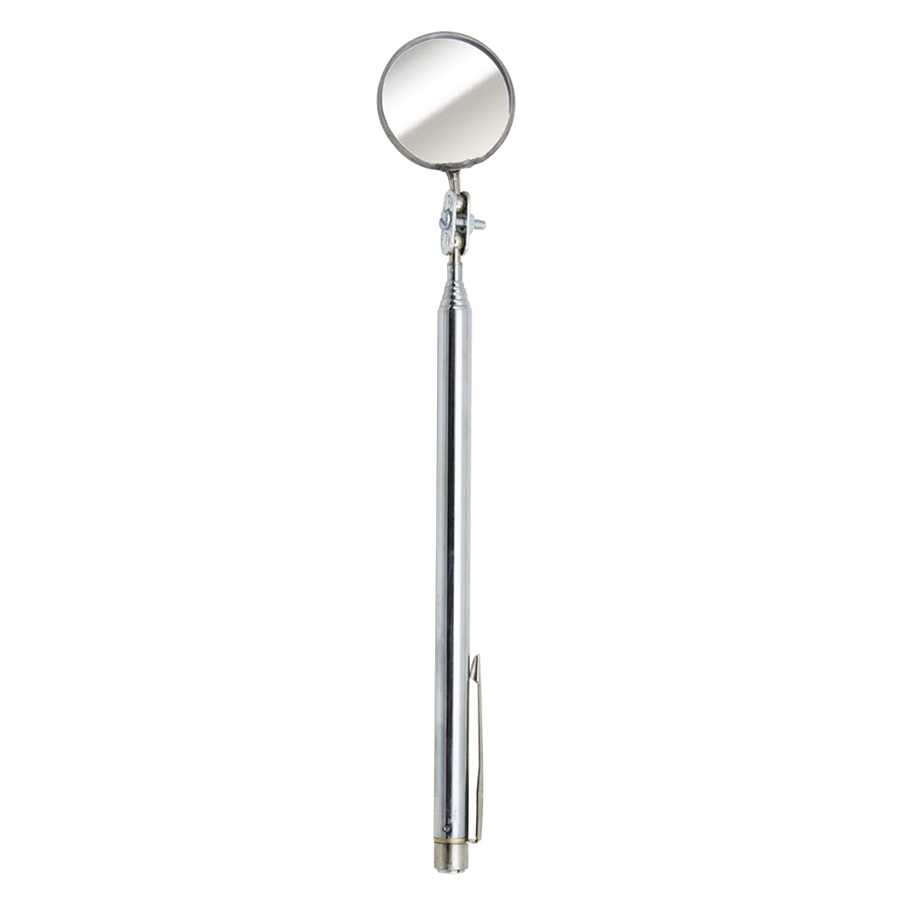 Ullman E-2T Circular Telescoping Pocket Inspection Mirror 1-1/4 Diameter 4-1/2 to 18-1/2 Extended Handle Length