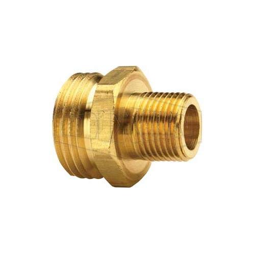 Dixon Valve 5081208C, 3/4in Male GHT Adapter x 1/2in Male NPTF, Brass (Pack of 44 pcs)