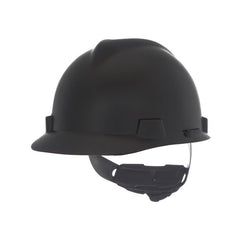 MSA 10203092 V-Gard Hard Hat Matte Black Cap Style Fas-Trac III Suspension