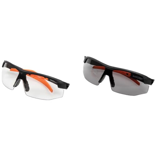 Klein Tools 60174 Safety Glasses Anti Fog Clear and Gray Lens Combo Pack