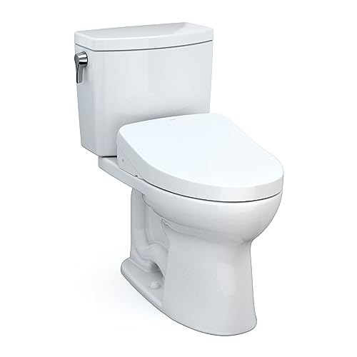 Toto MW4543056CUFGA01 Washlet+ Drake II 1G Two-Piece Elongated 1.0 GPF Toilet Cotton White