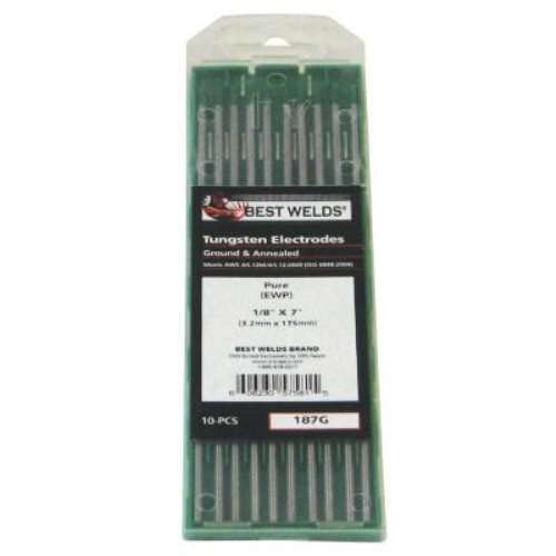 Best Welds 900-187G Pure Ground Tungsten Electrodes 1/8 in Dia 7 in Long