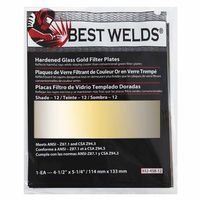 BEST WELDS 901-932-458-12 Hardened Glass Gold Filter Plate Gold/12 4.5 in x 5.25 in