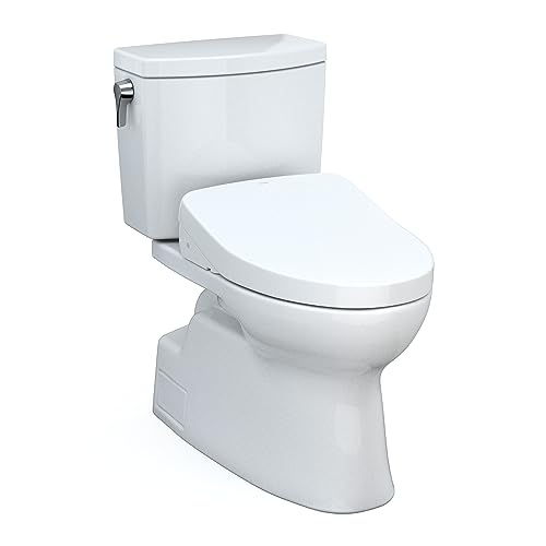 Toto MW4743046CUFGA#01 Vespin II 1G 1.0 GPF Toilet and S500e Bidet Seat Cotton White