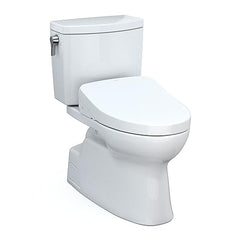 Toto MW4743056CUFGA#01 Washlet+ Vespin II 1G Two-Piece Elongated 1.0 GPF Toilet with Auto Flush Washlet S550e Contemporary Bidet Seat Cotton White