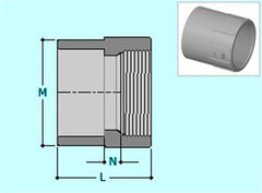 Spears 835-005 1/2 PVC Female Adapter SOCXFPT SCH80