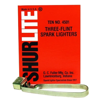 GC Fuller 4501 Shurlite Spark Lighter Three-Flint Lighter with Attached Flints