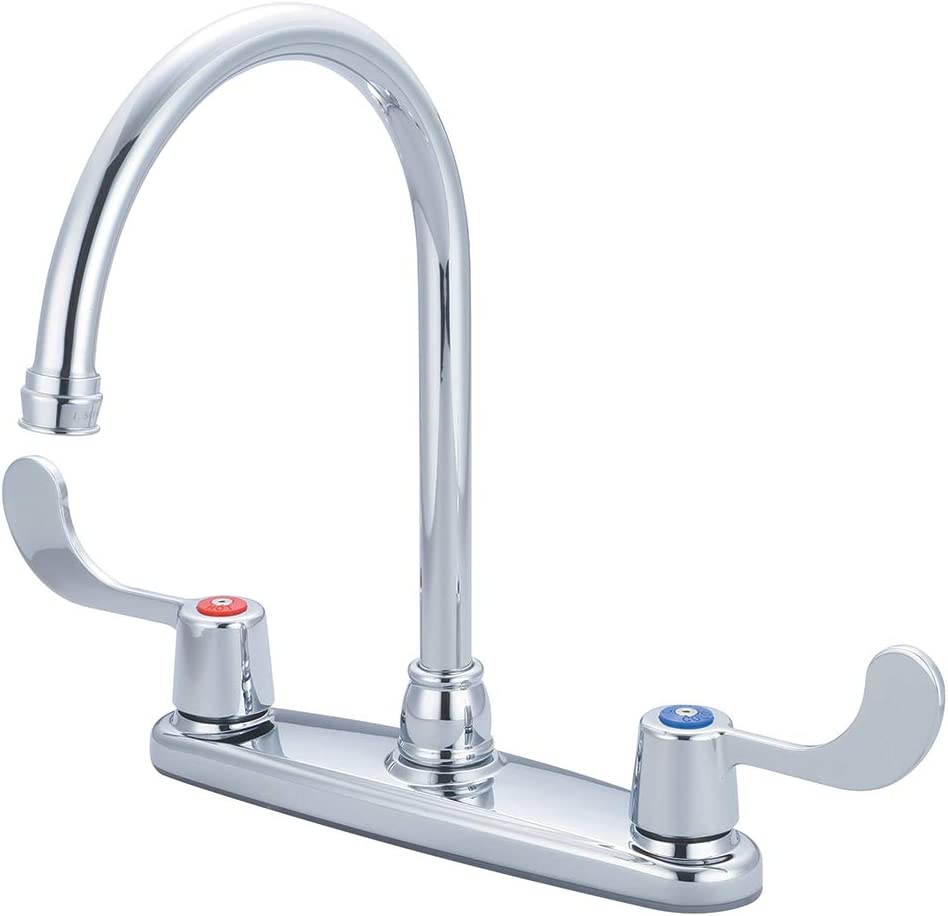 Pioneer K-5350 Two Handle Kitchen Faucet, Chrome Finish