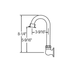 Elkay LK395A Back Mount Spout in Polished Chrome