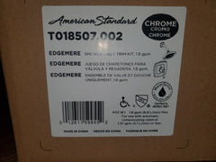 American Standard T018507.002 Edgemere Chrome Shower Only Trim Kit 1.8 GPM Less Valve Body