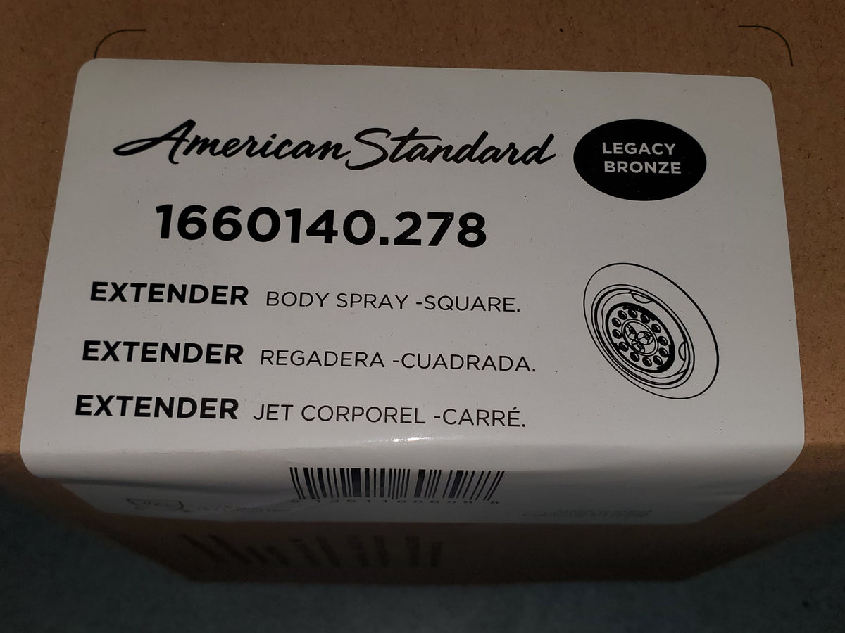 AMERICAN STANDARD 1660140.278 EXTENDER BODY SPRAY-SQUARE-LEGACY BRONZE