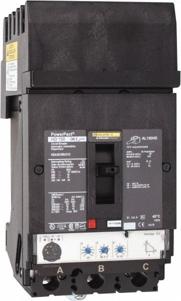 SCHNEIDER ELECTRIC Square D HDA36100U31X 100A 600V 3P Molded Case Circuit Breaker