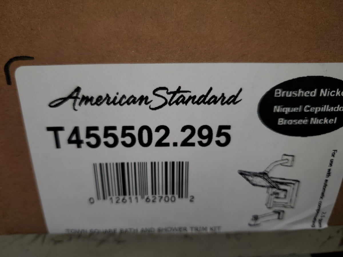 American Standard T455502.295 Town Square Bath and Shower Trim Kit with Tub Spout 2.5 GPM Less Valve Brushed Nickel