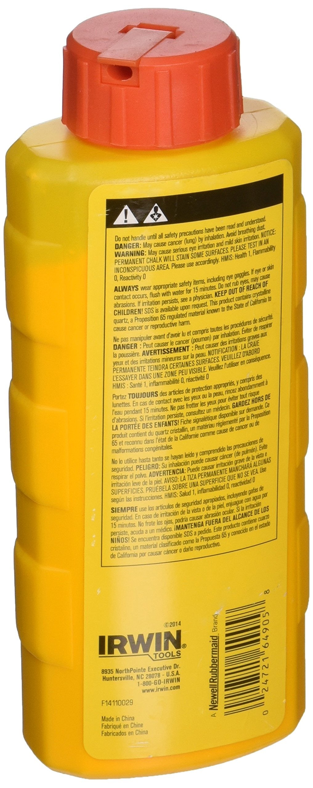 IRWIN Irwin 64905ZR Strait-Line Hi-Visibility Marking Chalk 8 oz (Pack of 1) 64905