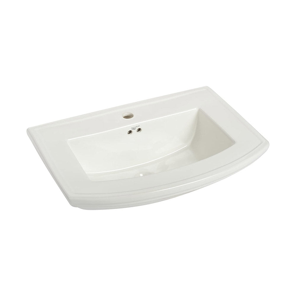 MANSFIELD PLUMBING PRODUCTS 046587061638 Mansfield 328-1WHT Barrett Pedestal Top with Single Hole, White