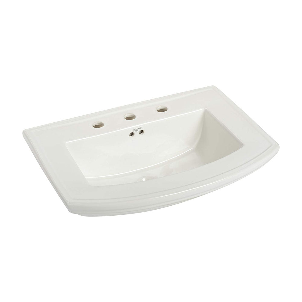 MANSFIELD PLUMBING PRODUCTS 046587061713 328-8WHT Barrett White 8 Center Pedestal Lavatory