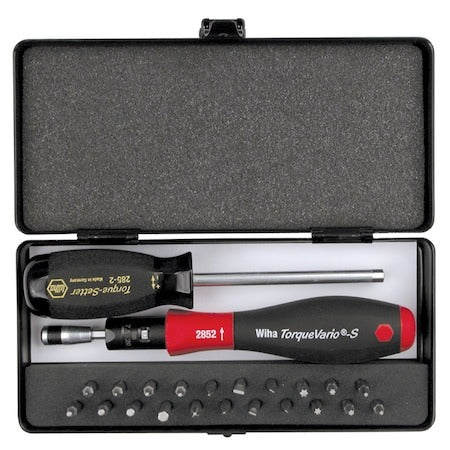 WIHA Wiha 28590 TorqueVario-S Micro Bit Set 24 Pc Solid Shank