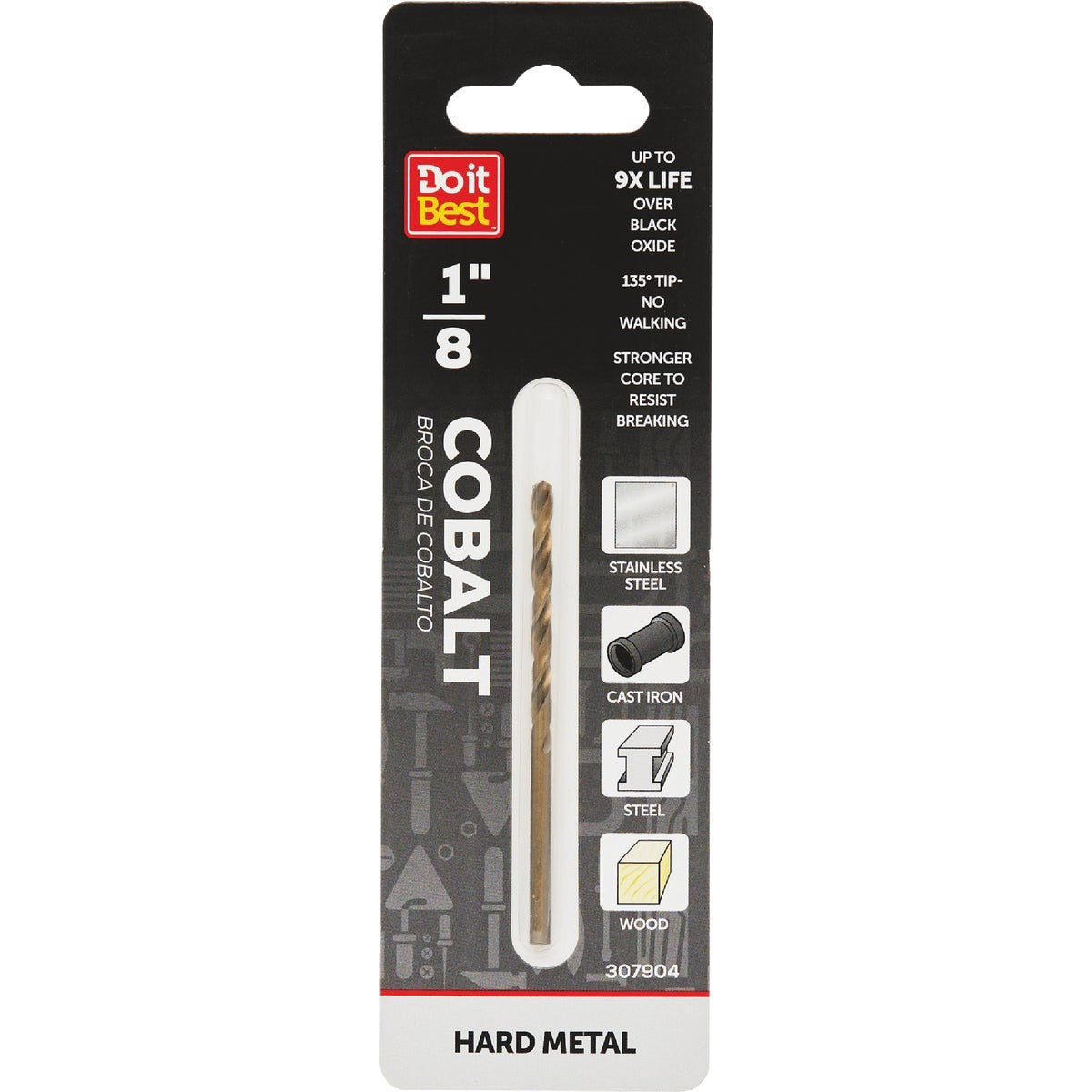 BSC PREFERRED Bsc Preferred QJDIB-DB-035 Cobalt Drill Bit 1/8 Inch