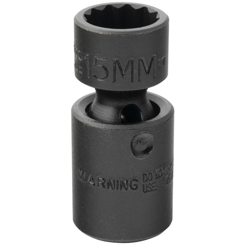 PROTO Proto J77515MP Impact Socket 3/8 in Drive 15mm 12-pt