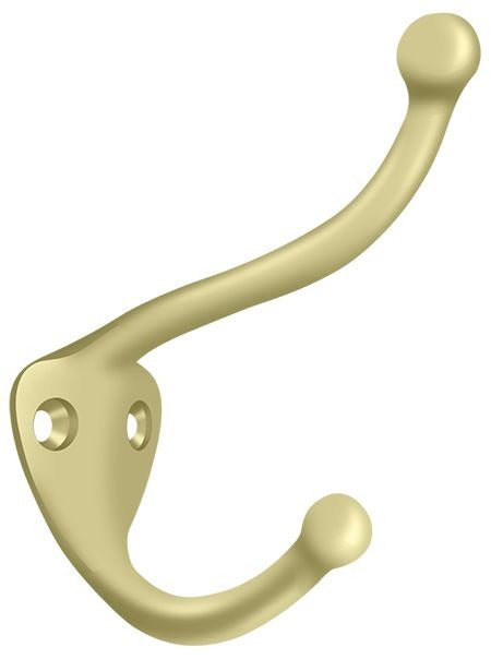 DELTANA Deltana CAHH3U3-UNL Coat and Hat Hook Unlacquered Brass