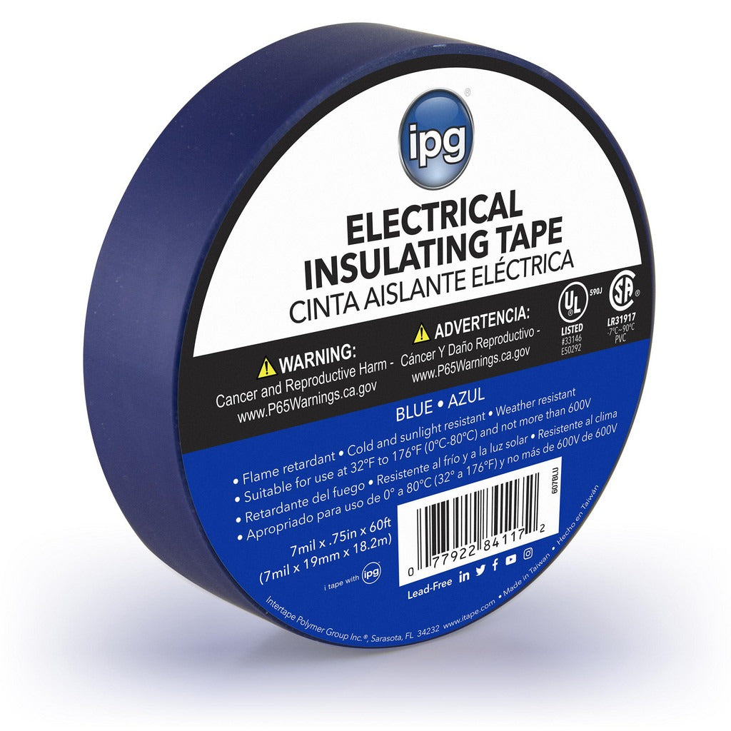 INTERTAPE POLYMER GROUP Intertape 85831 Blue Vinyl Electrical Tape 7 Mil 60 Ft