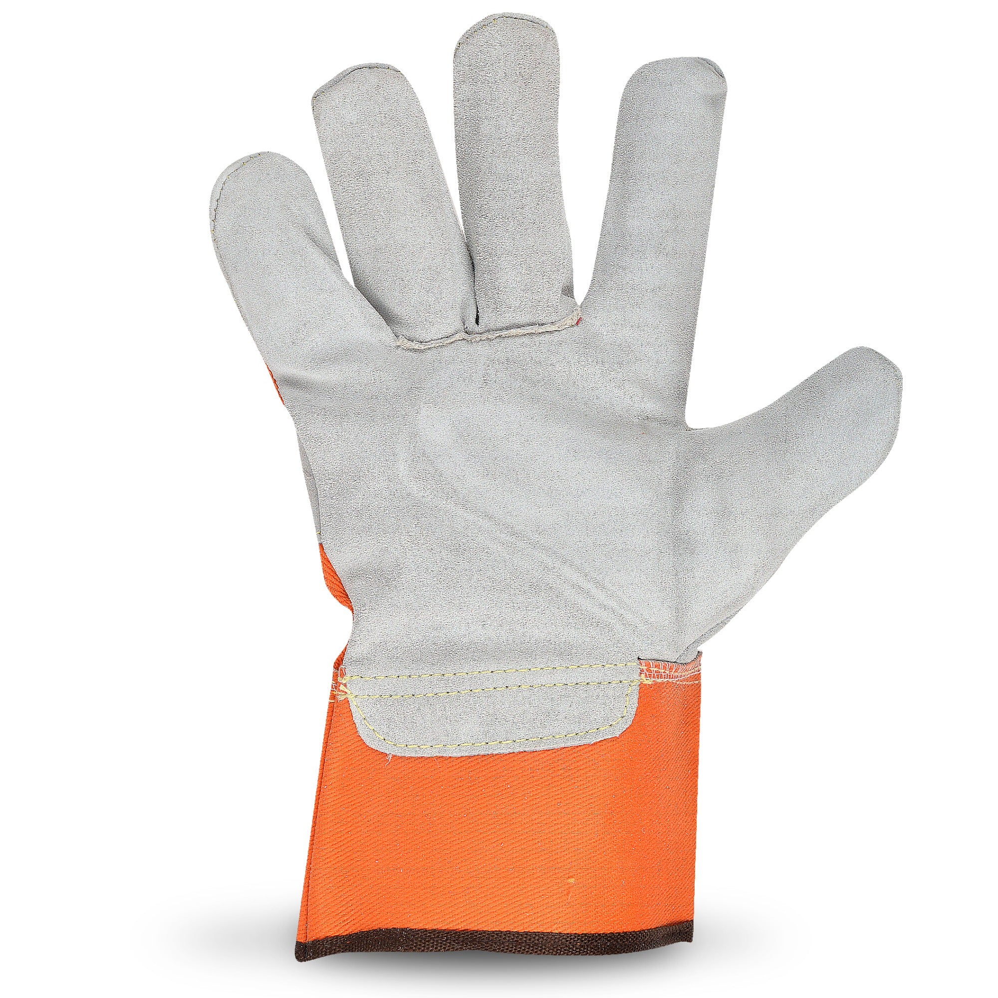 TRULINE Truline A174143 Contractor Hi-Viz Plus Leather Work Gloves (Size L / 12 per dozen)
