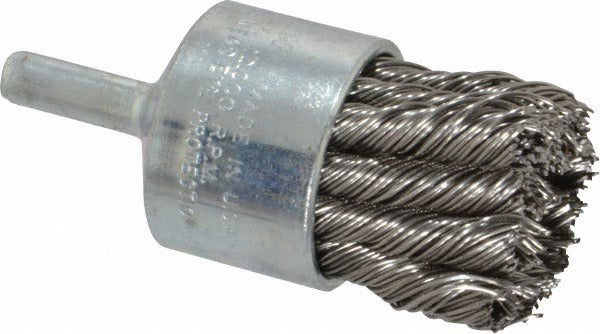 WEILER Weiler 90326 End Brush 1-1/8 in Stainless Steel Knotted Wire