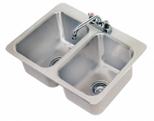 ADVANCE TABCO Advance Tabco DI-2-10 Drop-in Sink 2 Compartment 20 Gauge