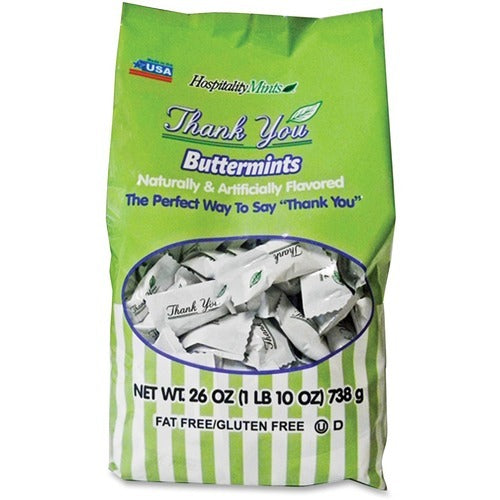 HOSPITALITY MINTS Hospitality Mint HMT19061 Thank You Buttermints 1 Lb