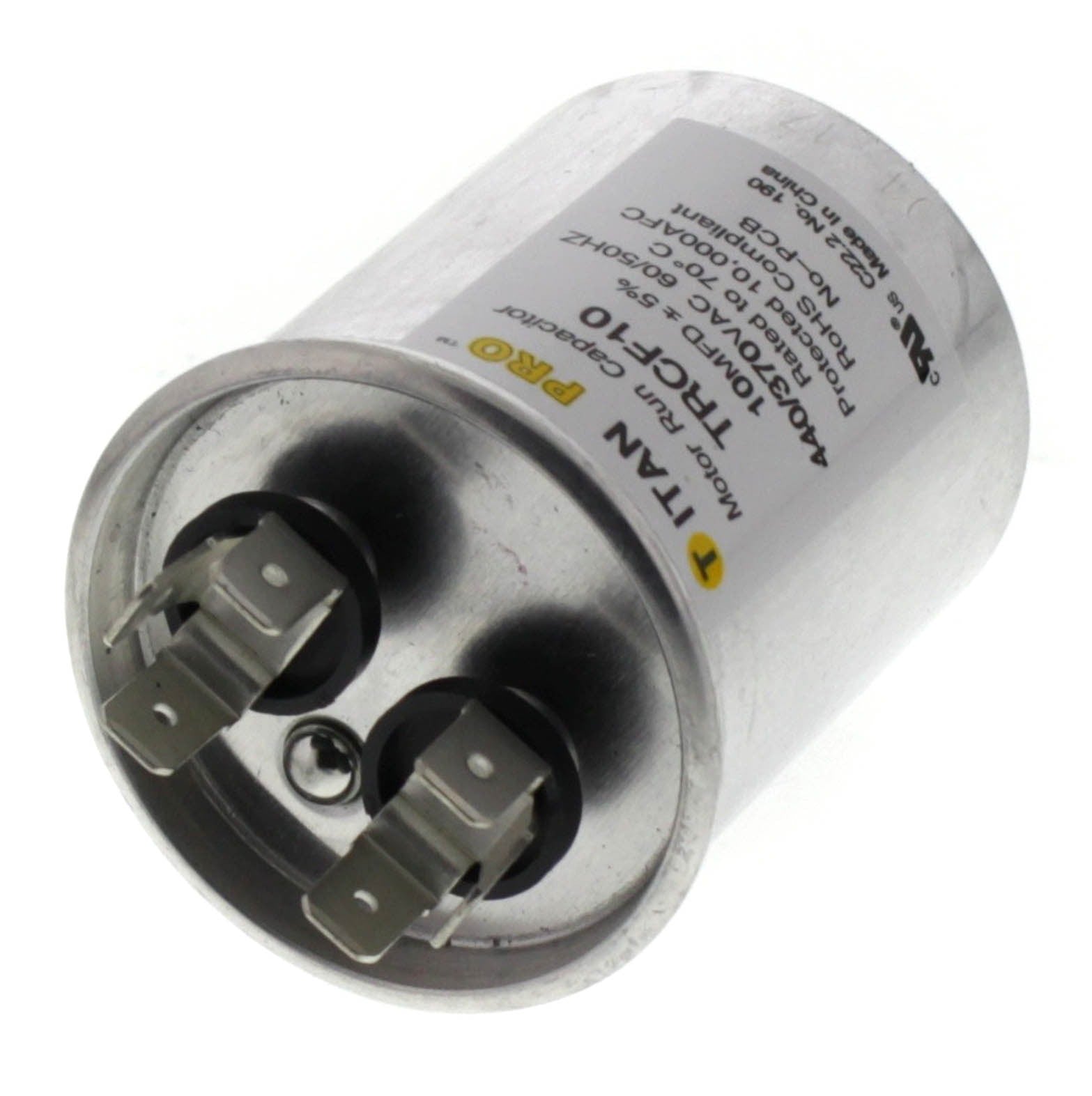 TITAN PRO Titan Pro TRCF10 Round Motor Run Capacitor 10 Microfarad (1 Pack)