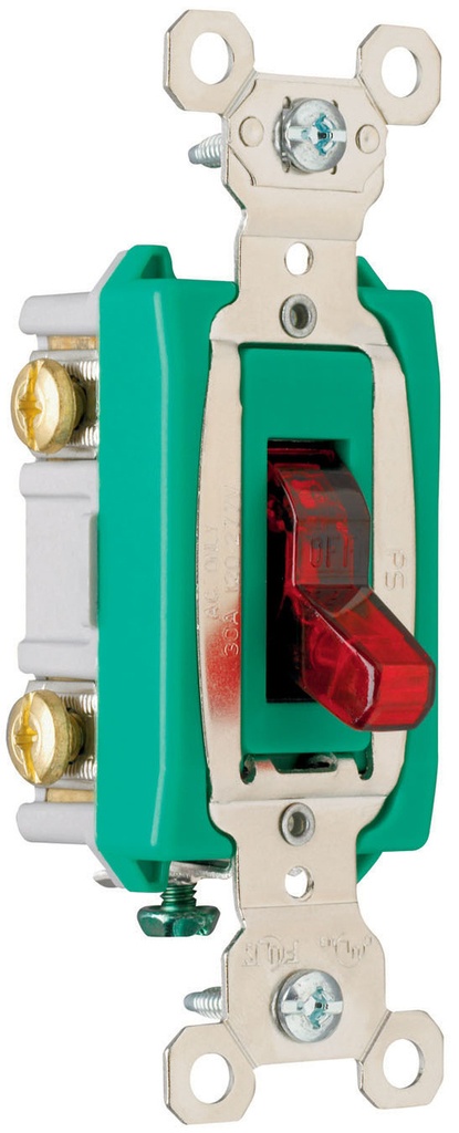 Legrand PS30AC2RPL 2pole Pilot Lighted Switch 30A 120/277V - Red